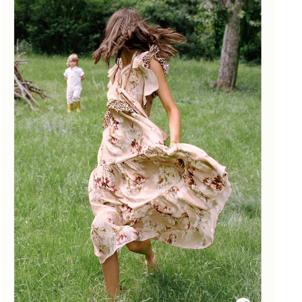 NWT Anthropologie By KACHEL 100% Silk Maxi Dress